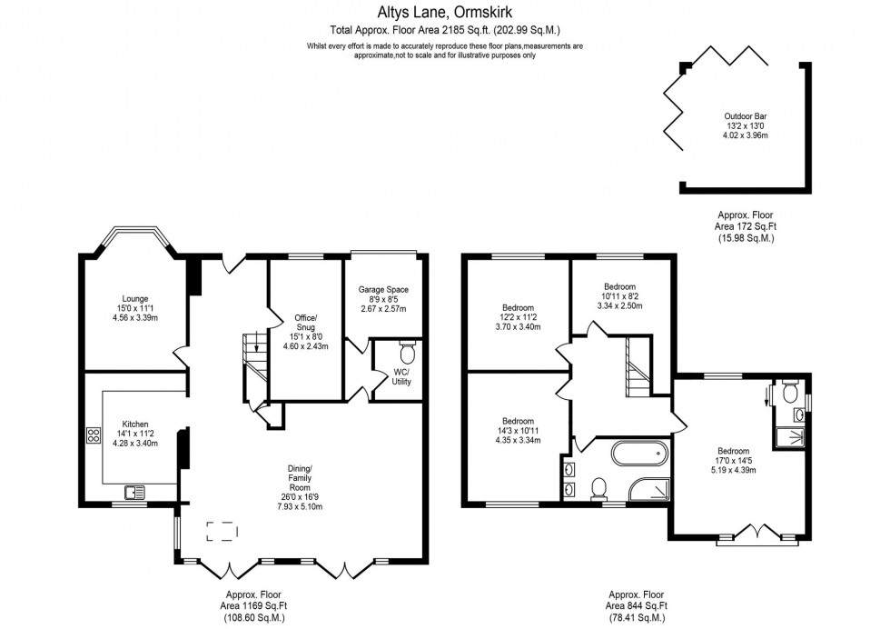 Floorplan for Altys Lane, Ormskirk, L39