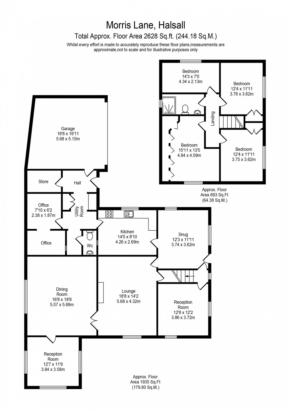 Floorplan for Morris Lane, Halsall, L39