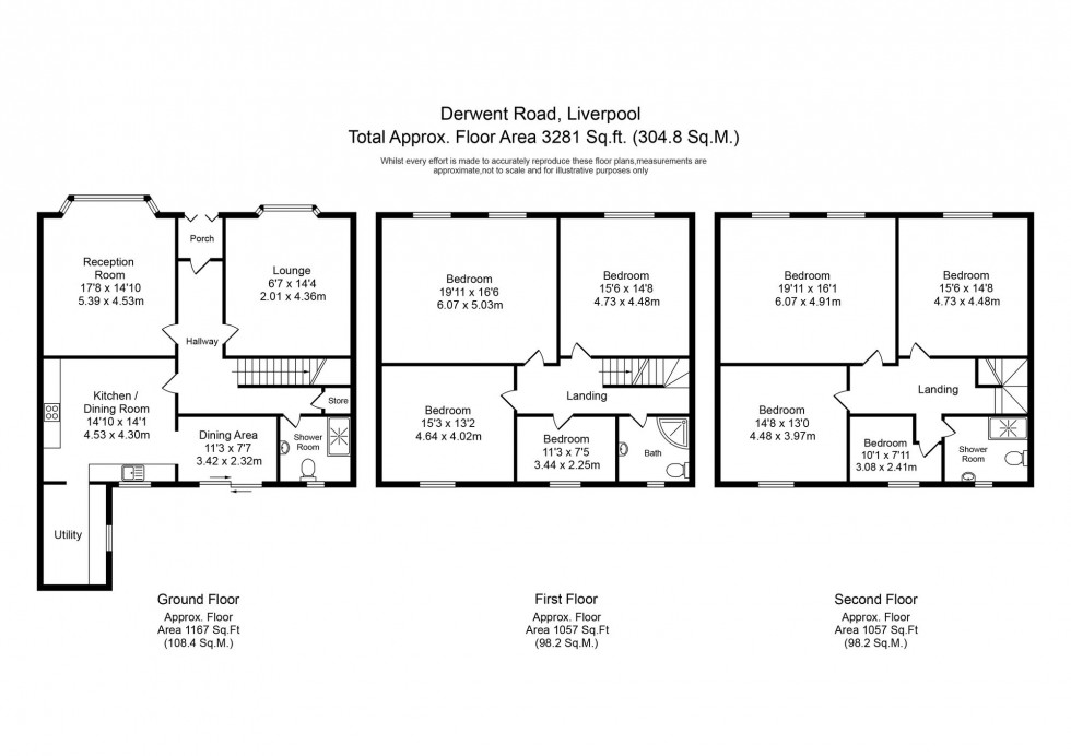 Floorplan for Derwent Road West, Liverpool, L13