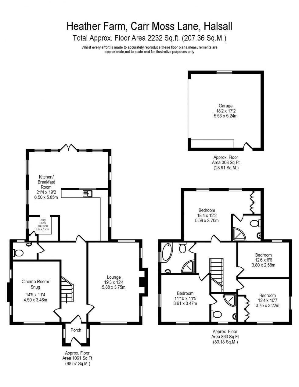 Floorplan for Carr Moss Lane, Halsall, L39