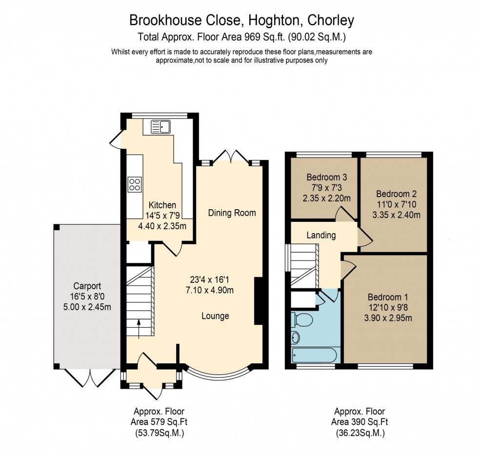Floorplan for Brookhouse Close, Hoghton, PR5