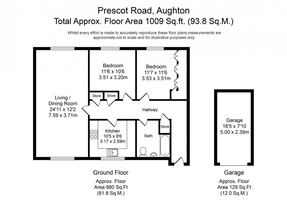 Floorplan for Prescot Road, Ormskirk, L39