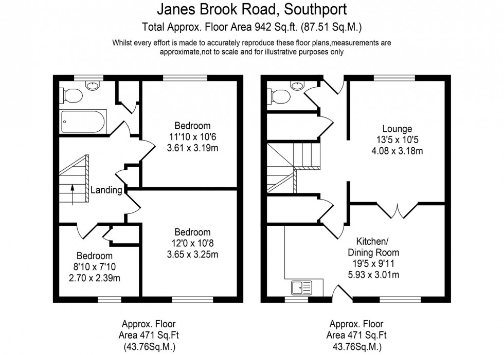 Floorplan for Janes Brook Road, Southport, PR8