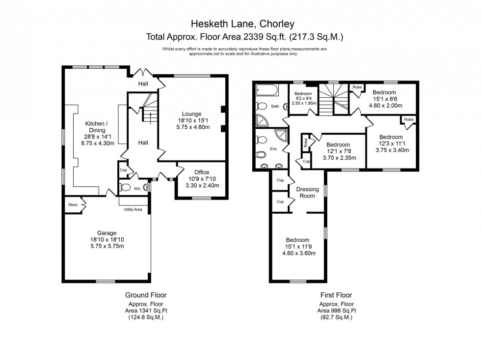 Floorplan for Hesketh Lane, Tarleton, PR4