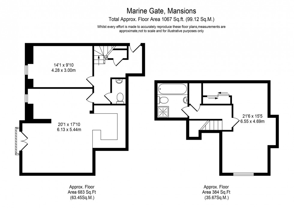 Floorplan for Promenade, Marine Gate Mansions, PR9