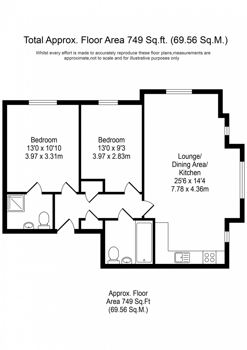 Floorplan for High Grove Park, High Grove Court High Grove Park, L40