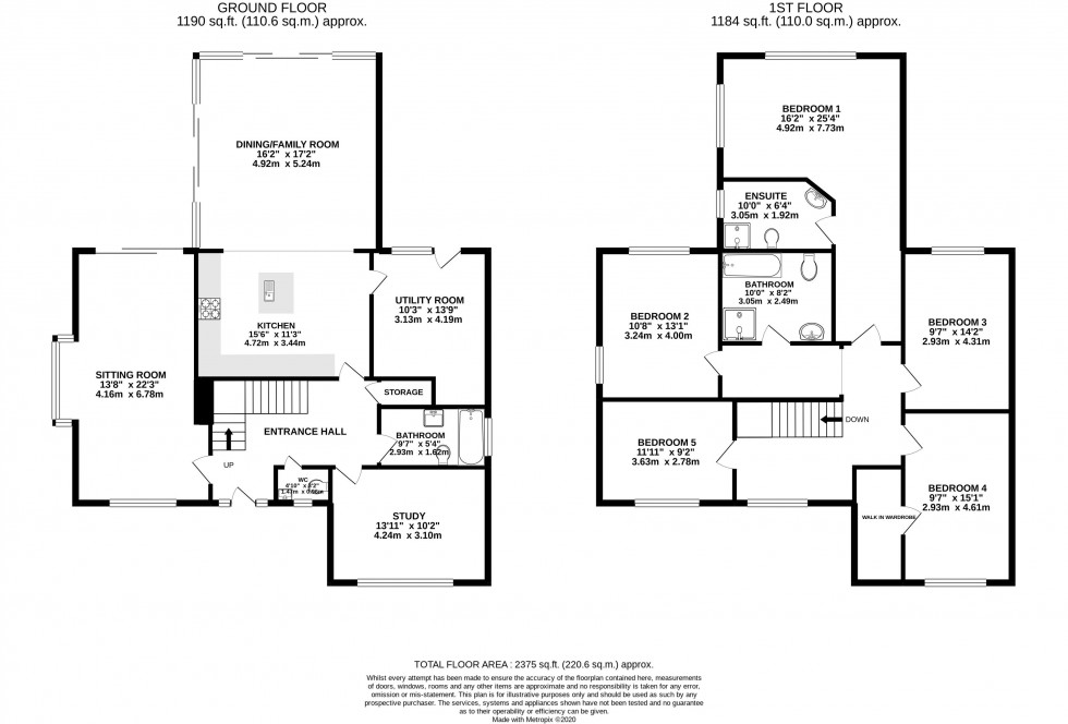 Floorplan for Shaw Brow, Whittle le Woods, Chorley