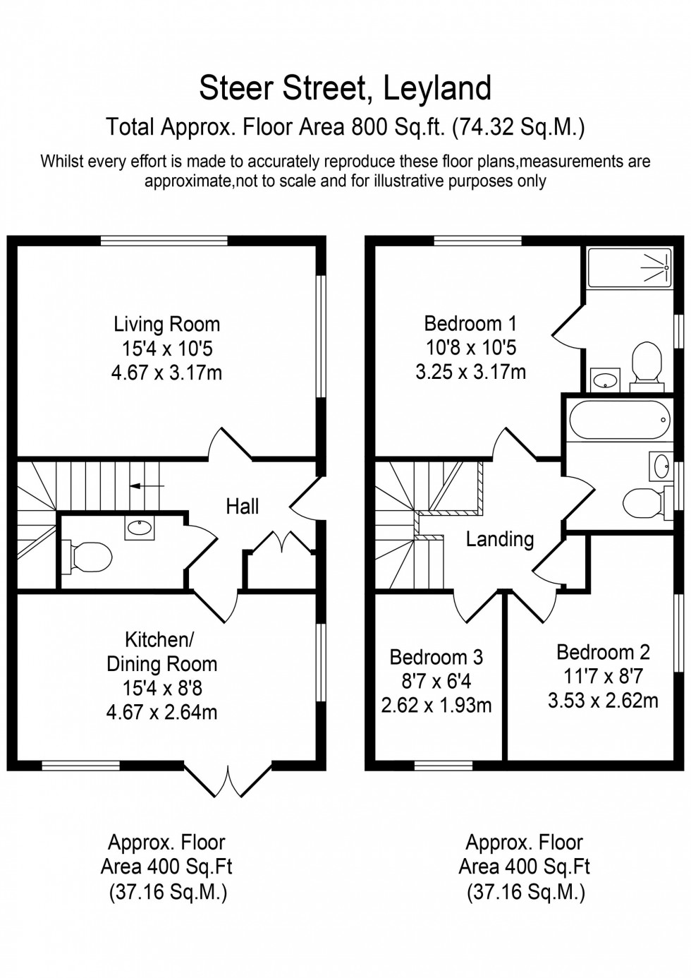 Floorplan for Steer Street, Leyland, PR26