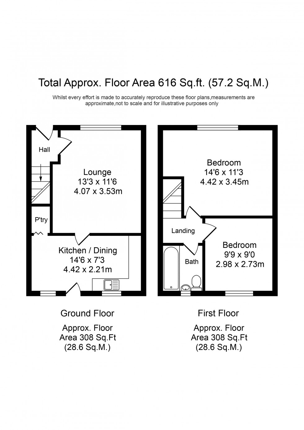 Floorplan for Grimshaw Lane, Ormskirk