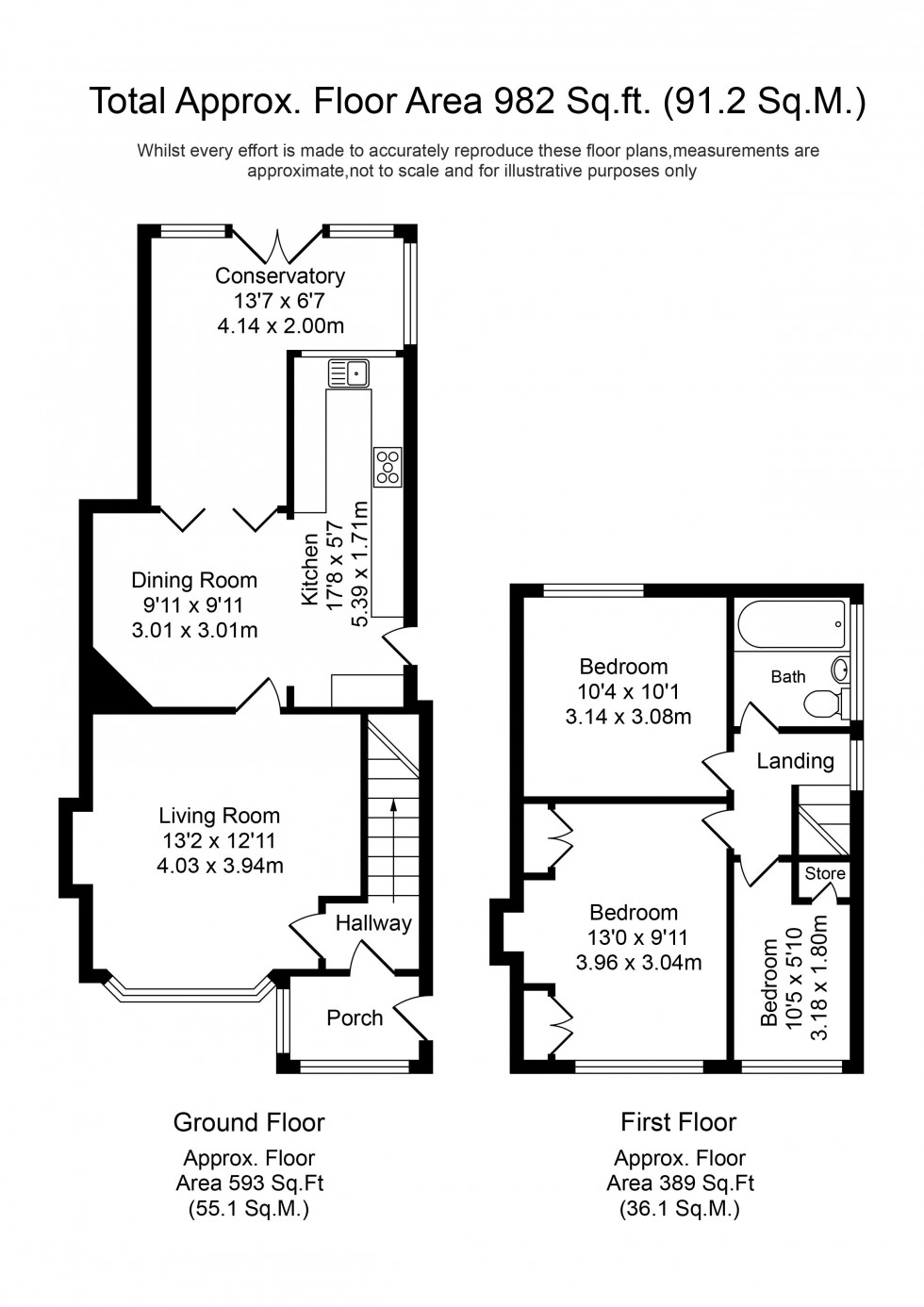 Floorplan for Trevor Road, Burscough