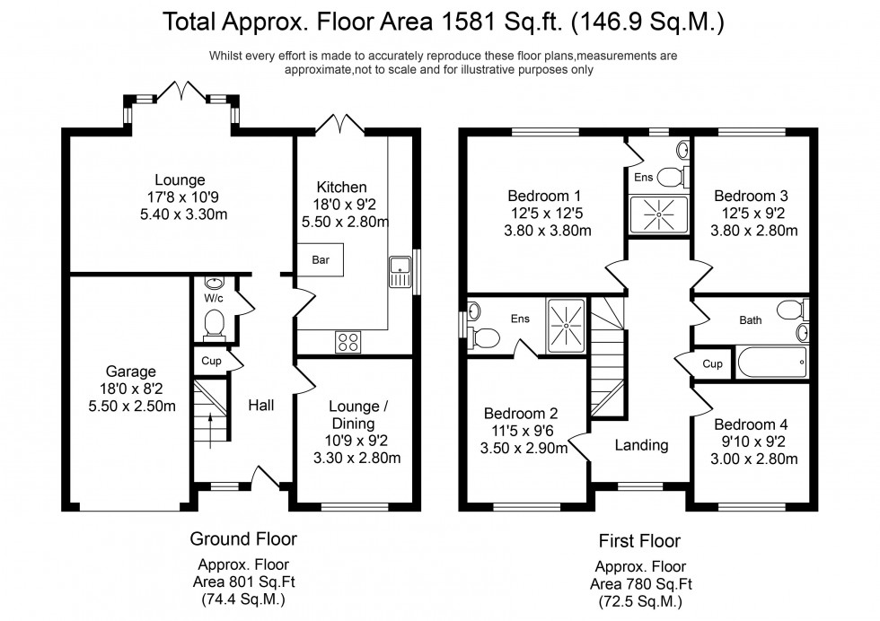 Floorplan for Chantry Place, Coppull