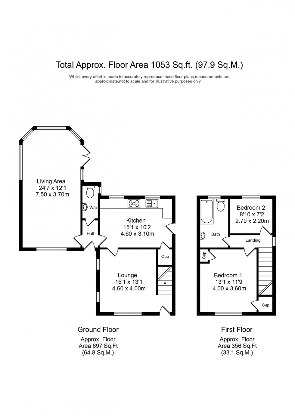 Floorplan for Gorse Lane, Tarleton