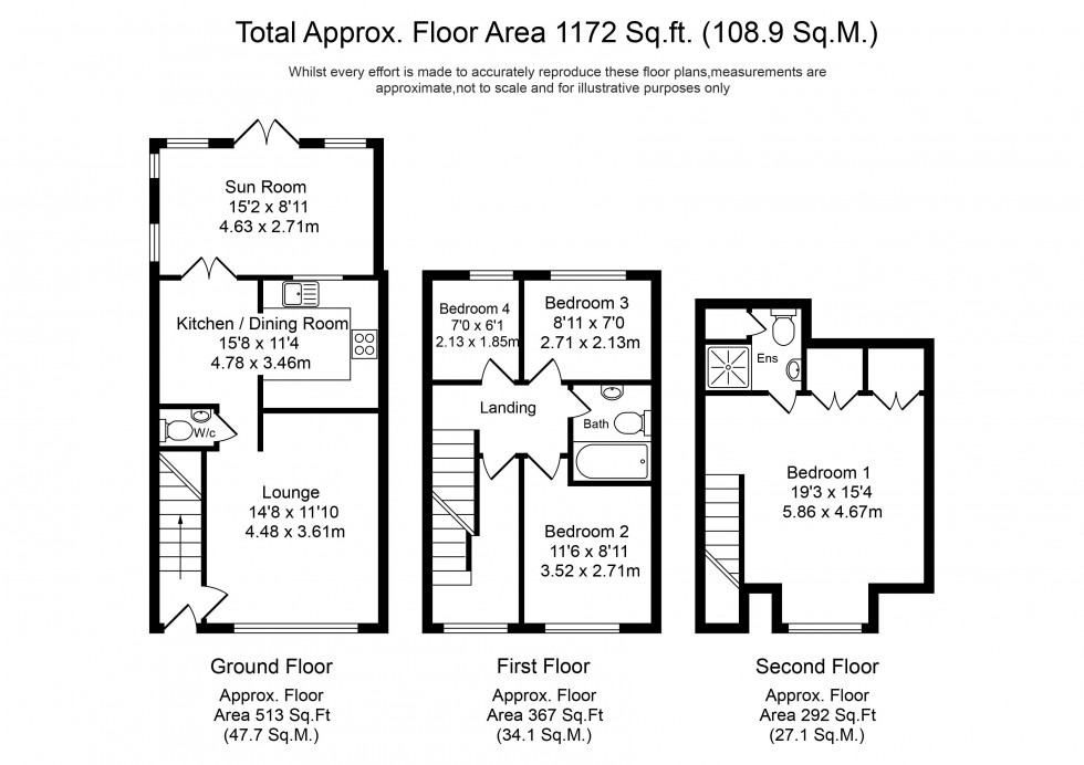 Floorplan for Sampson Close, Chorley