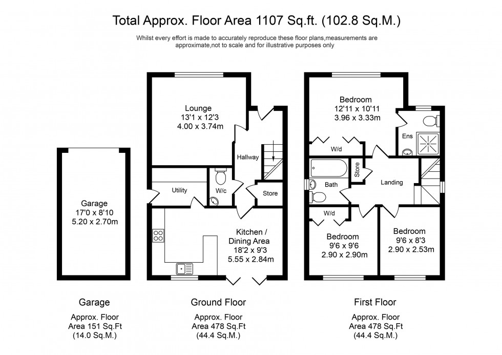 Floorplan for Linnet Road, Maghull