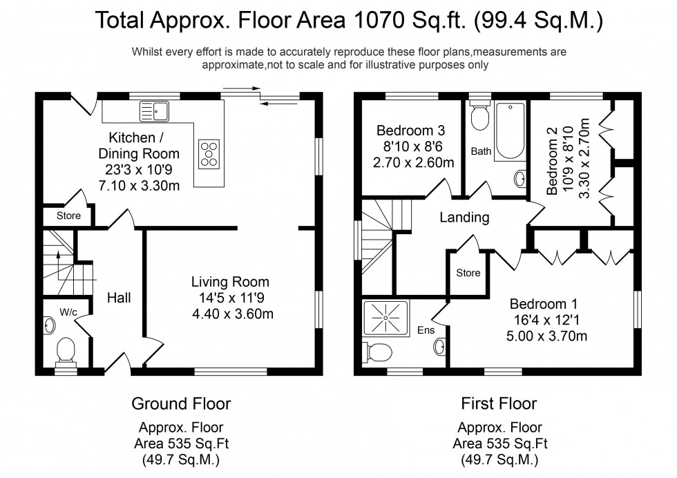 Floorplan for Hunts Field, Clayton le Woods