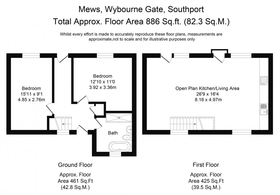Floorplan for Wybourne Gate, Southport