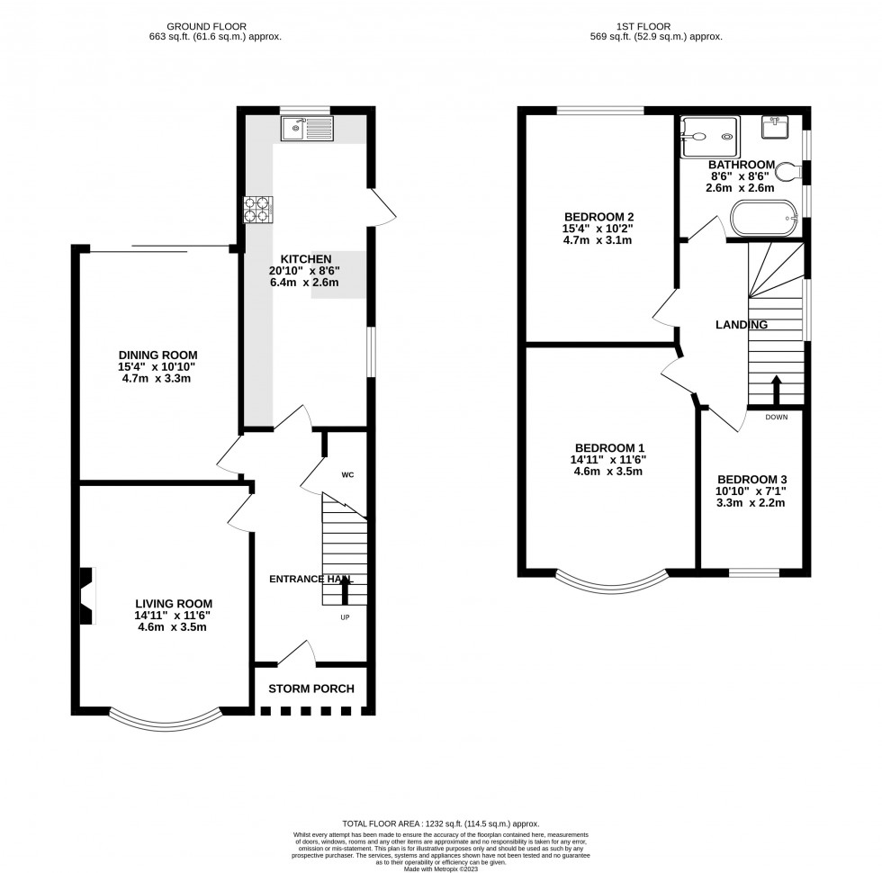 Floorplan for Cooper Avenue North, Mossley Hill