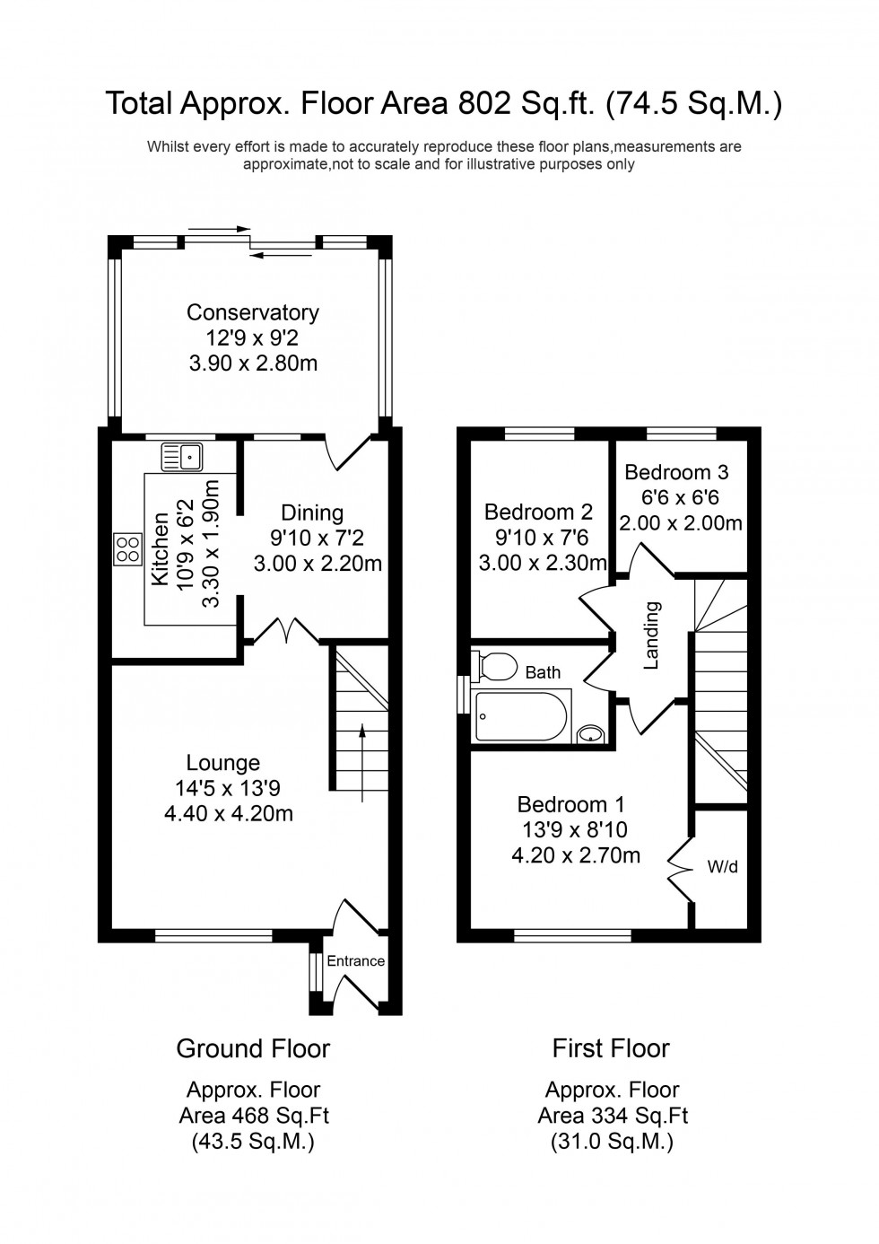Floorplan for The Oaks, Chorley