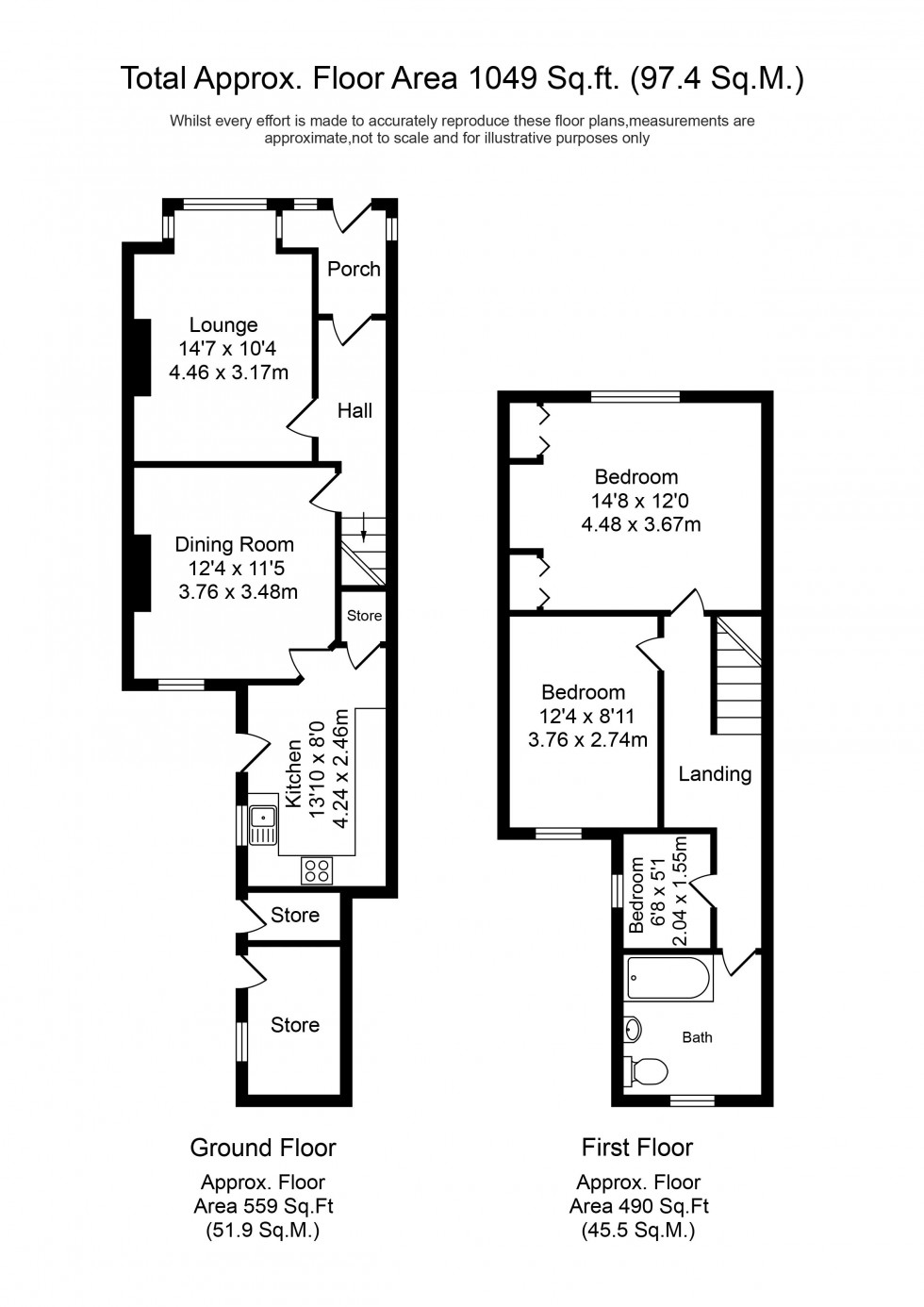 Floorplan for Wennington Road, Southport