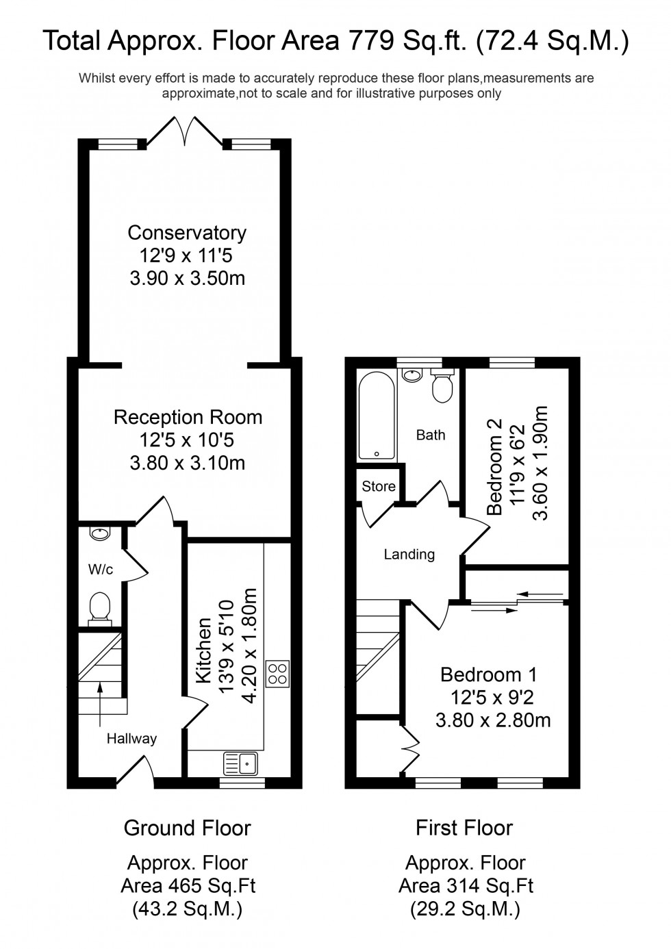 Floorplan for The Willows, Chorley