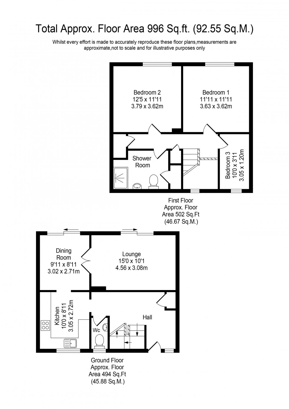 Floorplan for Whitestocks, Skelmersdale