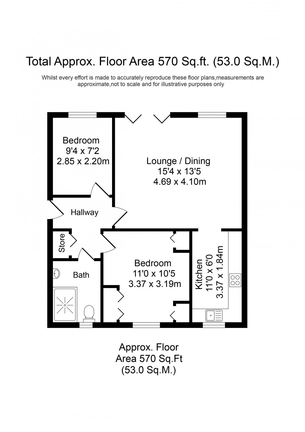 Floorplan for Bridge Avenue, Ormskirk