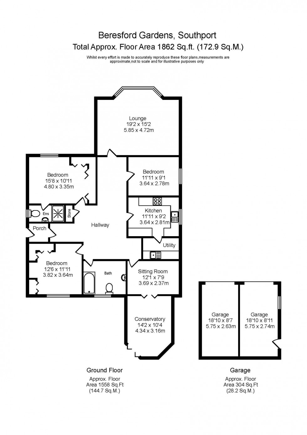 Floorplan for Beresford Gardens, Southport