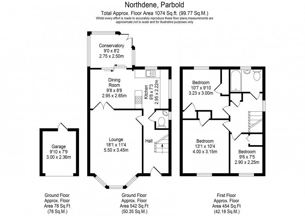Floorplan for Northdene, Parbold