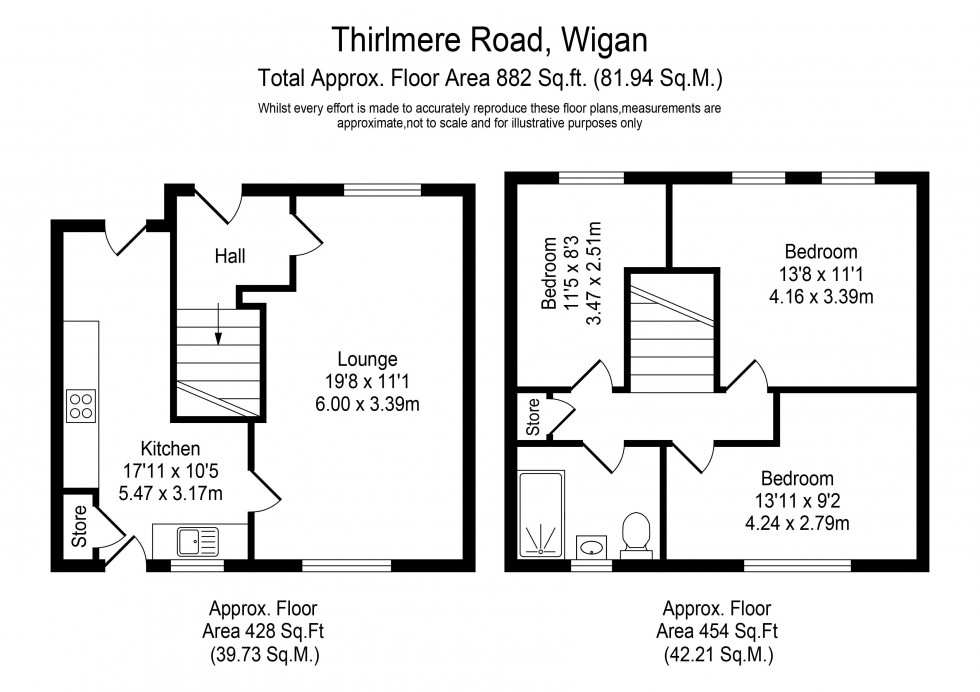 Floorplan for Thirlmere Road, Hindley