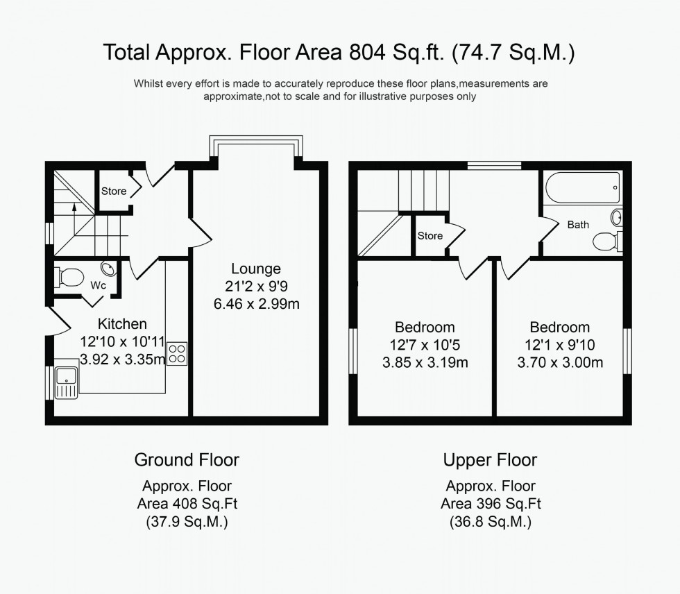 Floorplan for Walmsley Drive, Ormskirk