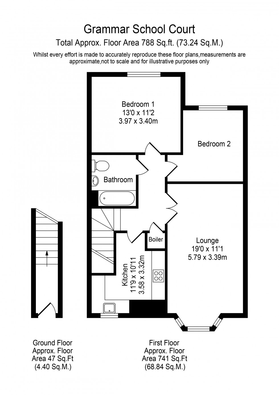 Floorplan for Grammar School Court, Ormskirk