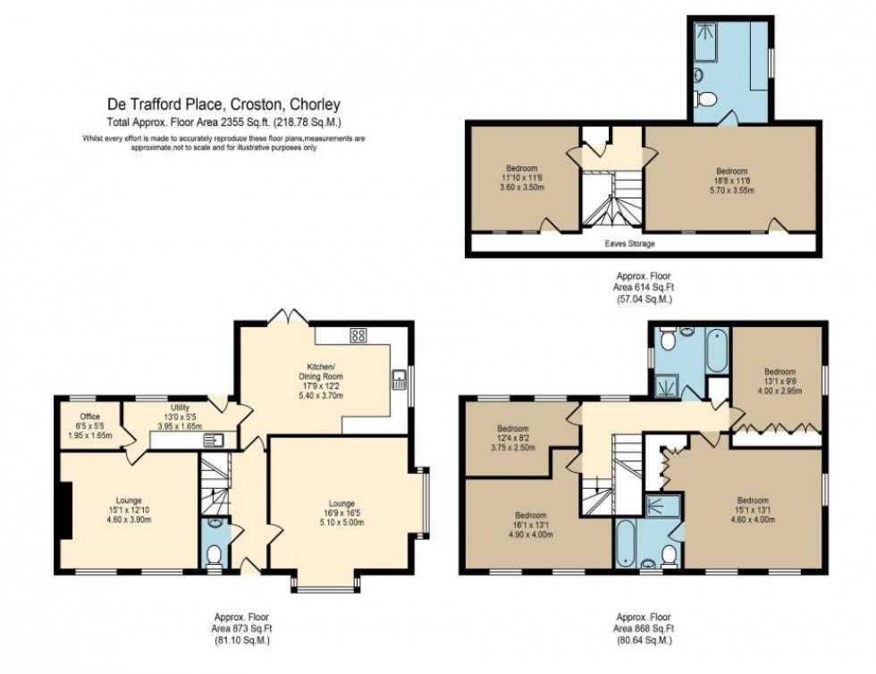 Floorplan for De Trafford Place, Croston