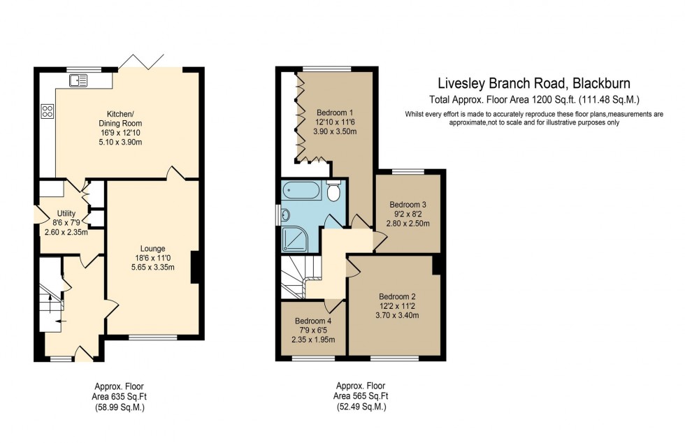 Floorplan for Livesey Branch Road, Blackburn, BB2