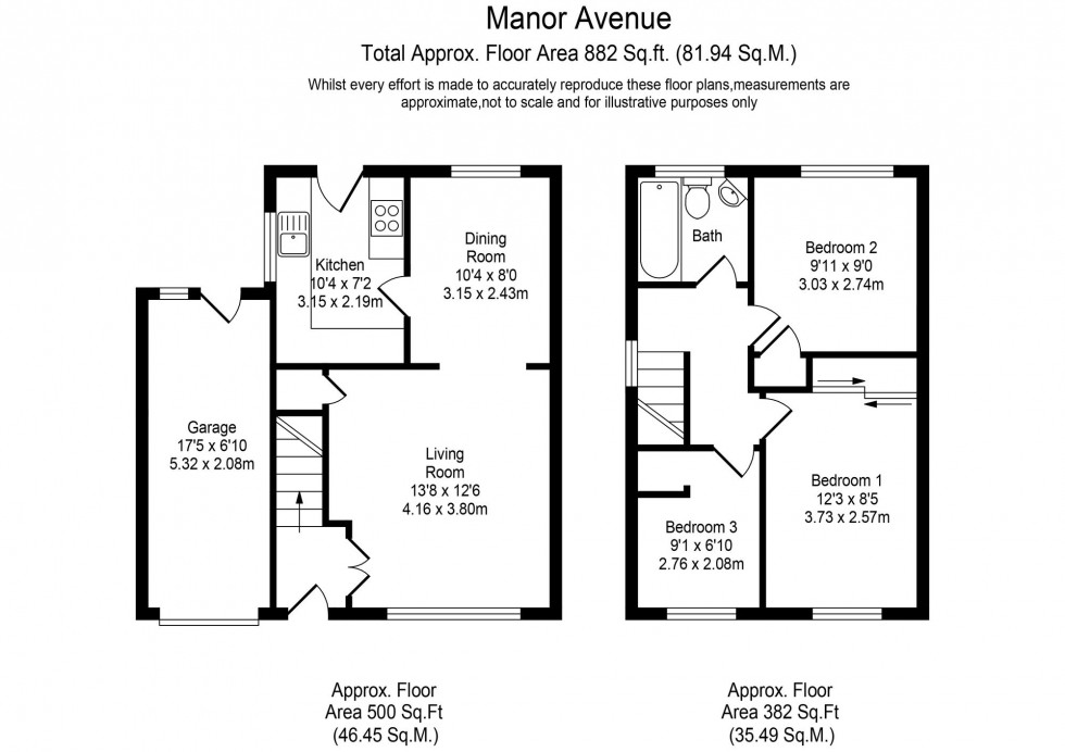 Floorplan for Manor Avenue, Burscough, L40