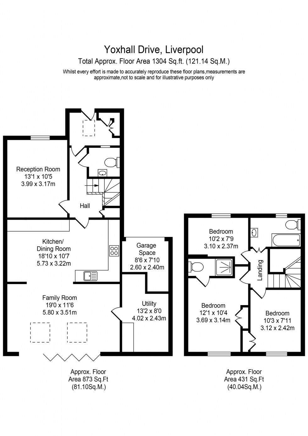 Floorplan for Yoxall Drive, Kirkby, L33
