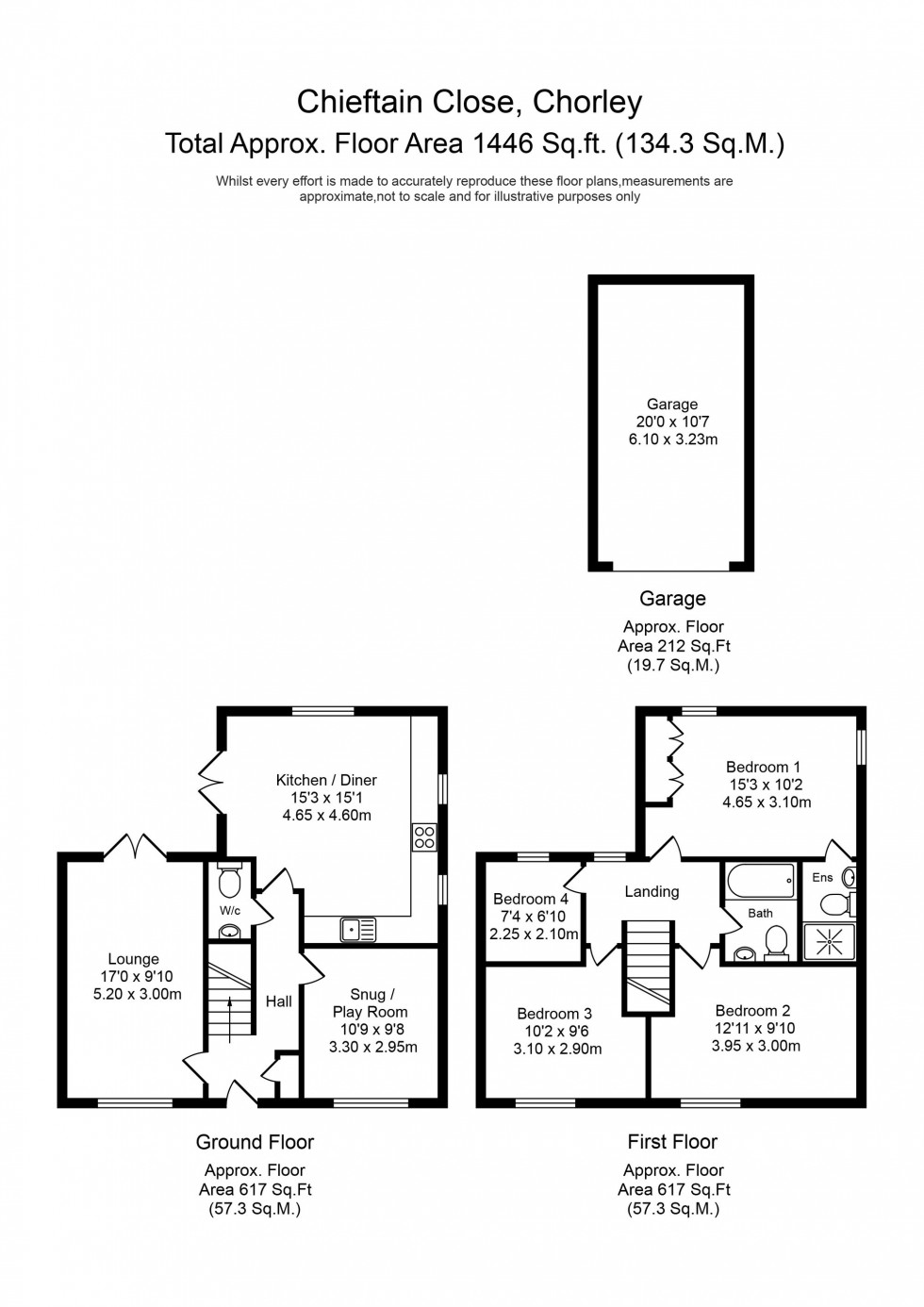 Floorplan for Chieftain Close, Leyland, PR26