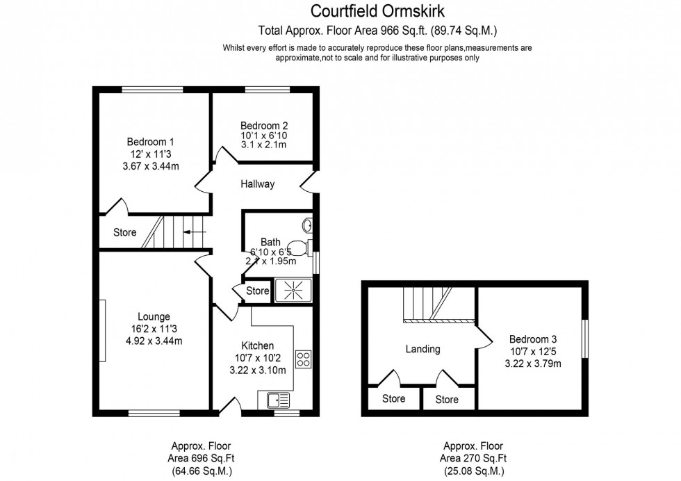 Floorplan for Courtfield, Ormskirk, L39