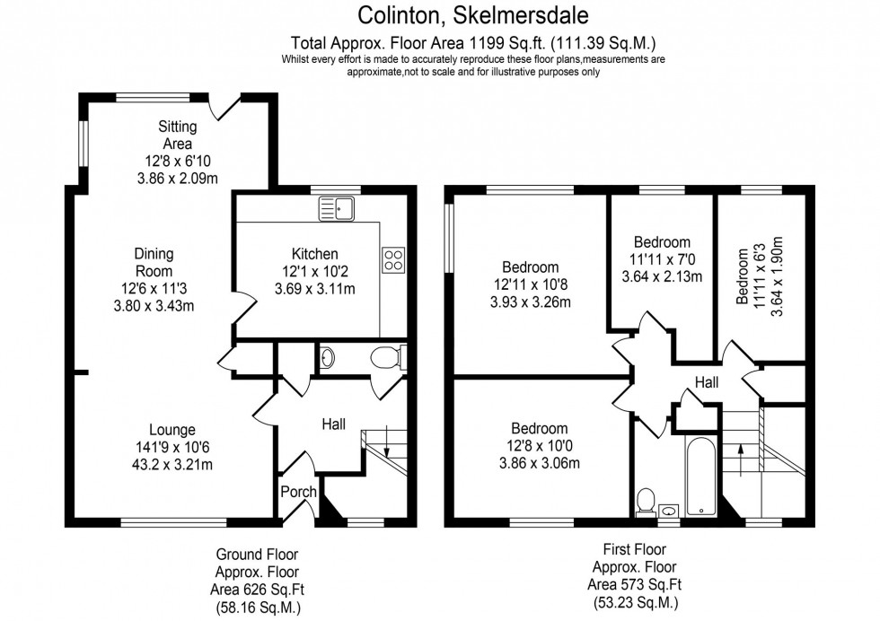 Floorplan for Colinton, Skelmersdale, WN8