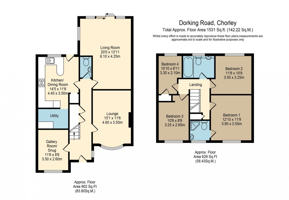 Floorplan for Dorking Road, Chorley, PR6