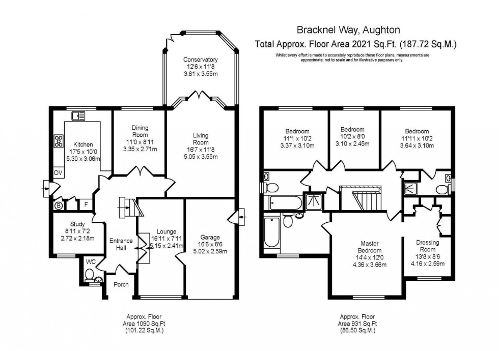 Floorplan for Bracknel Way, Aughton, L39