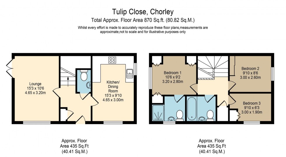 Floorplan for Tulip Close, Chorley, PR7