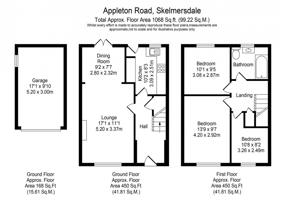 Floorplan for Appleton Road, Skelmersdale, WN8