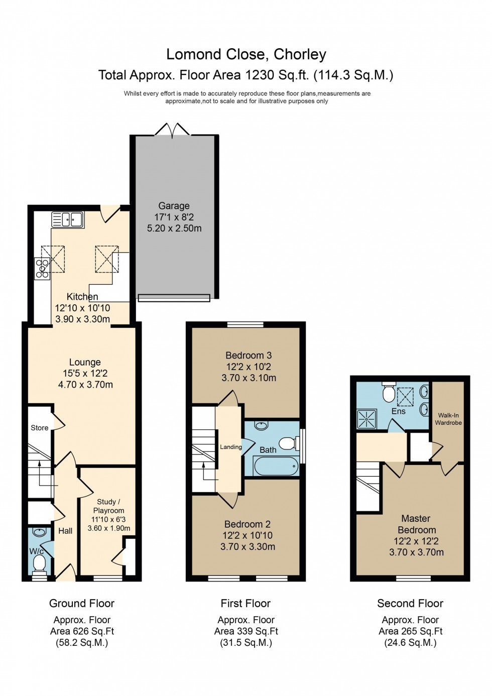 Floorplan for Lomond Close, Euxton, PR7
