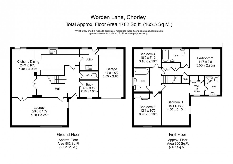 Floorplan for Worden Lane, Leyland, PR25