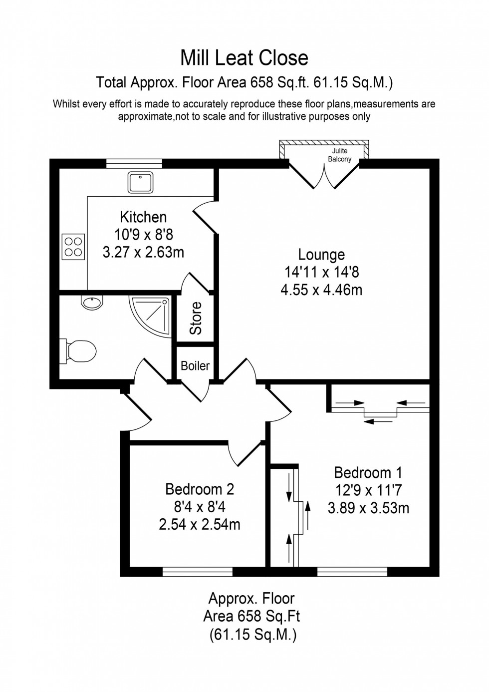 Floorplan for Mill Leat Close, Parbold, WN8