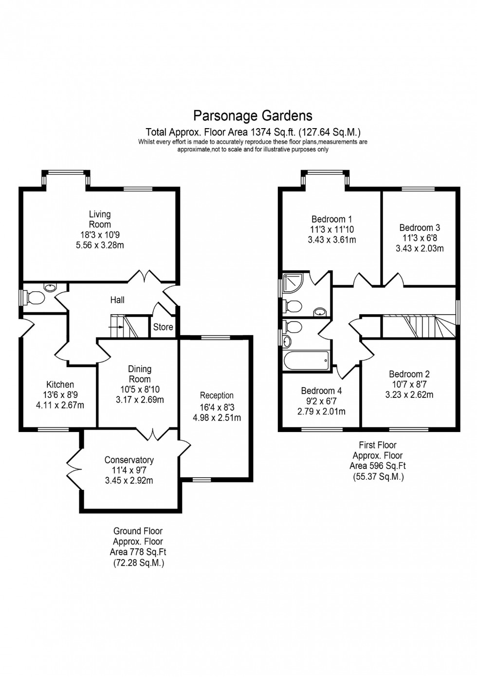 Floorplan for Parsonage Gardens, Tarleton, PR4