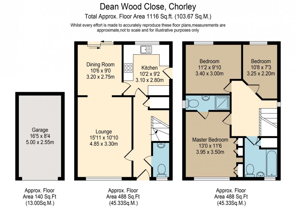 Floorplan for Dean Wood Close, Chorley, PR7