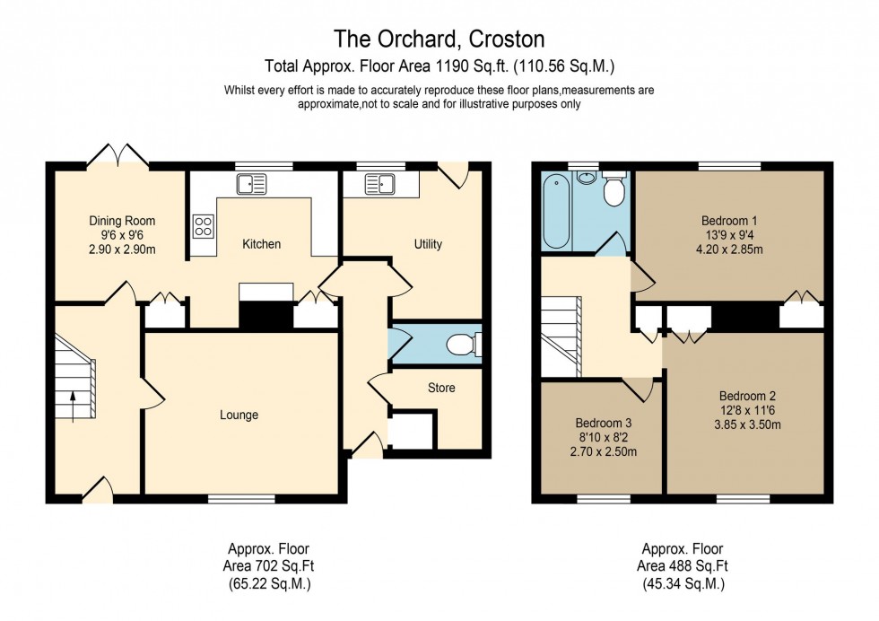 Floorplan for The Orchard, Croston, PR26