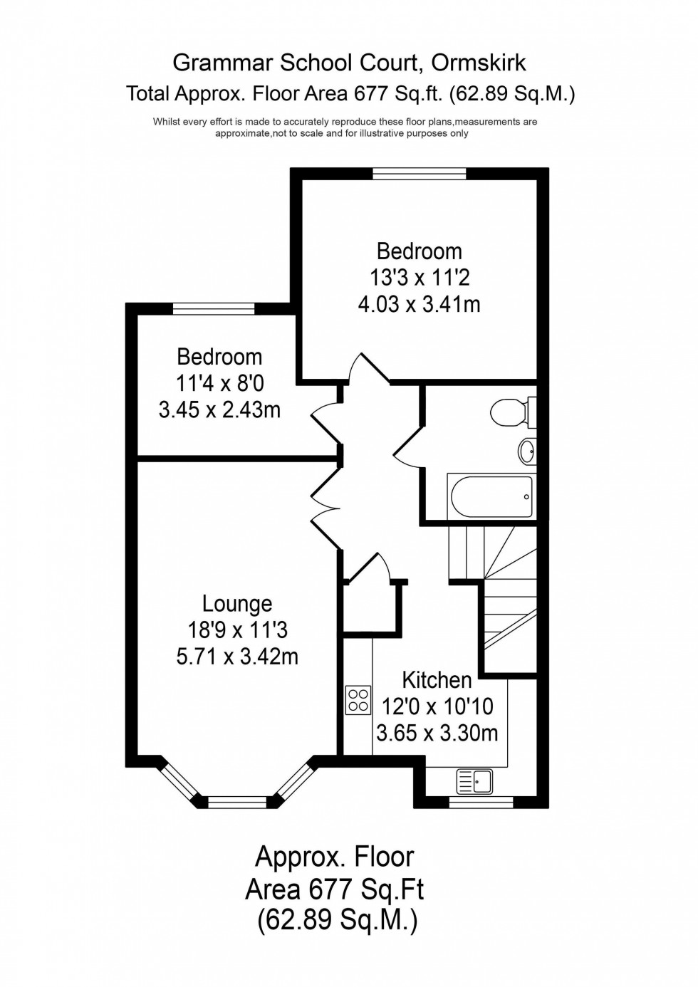 Floorplan for Grammar School Court, Ormskirk, L39