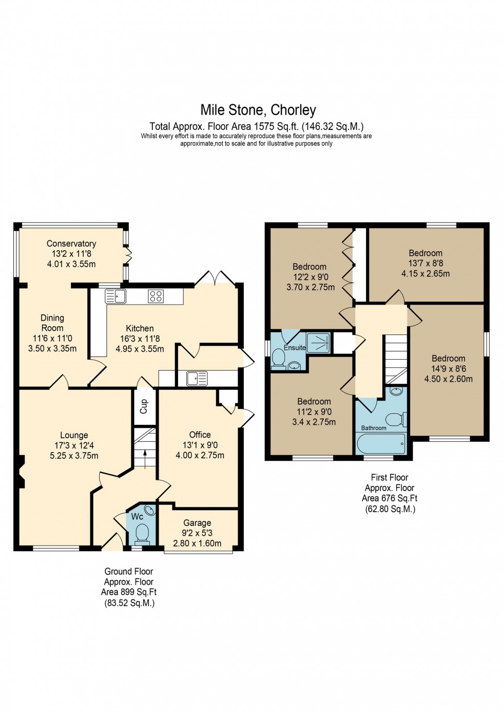 Floorplan for Mile Stone Meadow, Euxton, PR7